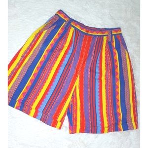 Vintage 90s Colorful Striped Shorts